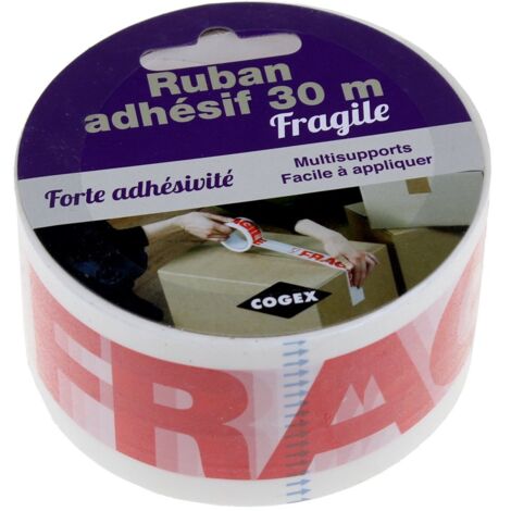 Cogex - cinta - cinta adhesiva "fragile" 30m x 48mm - 23057 - 3219510230570