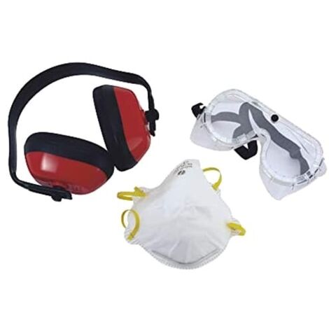 Cogex - sicherheitsset - brille - maske - ohrenschützer - set 3tlg. - 77501 - 3219510775316