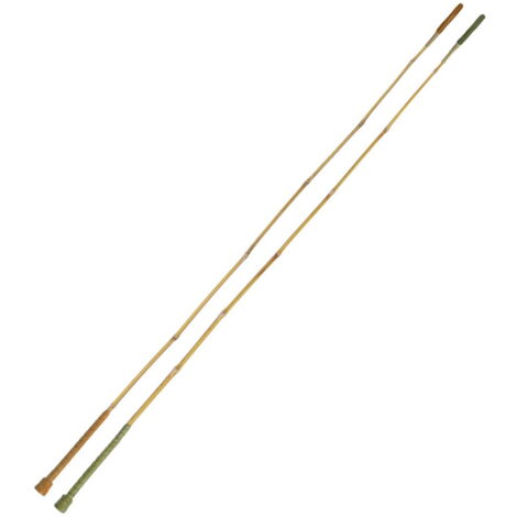 Cognac - Frustino da dressage in bamboo con puntale in cuoio 120 cm