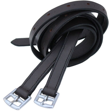 Cognac - Staffili inglesi in cuoio misura pony linea basic
