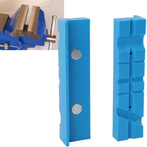 Coiffeur de Mâchoires de Serre-joint Protection Magnétique Multi Angle Rainures Anti-glissement PU Souple Accessoire Serre-joint pour le Travail du Bois - 2 Pièces, Matériau PU, Dimension 14x3.2x2.5cm