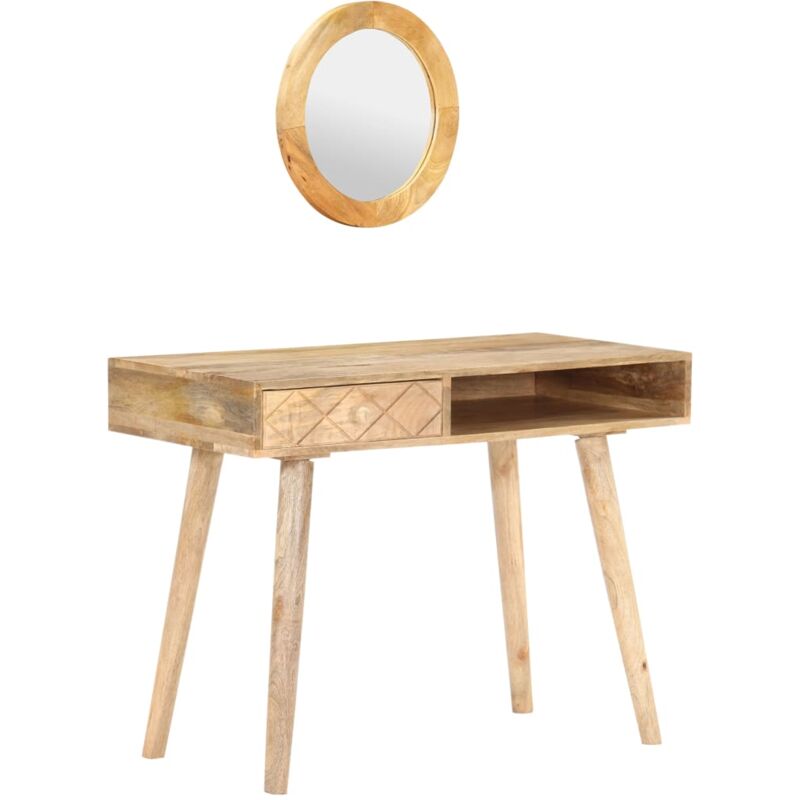 Coiffeuse 100x50x76 cm Bois de manguier solide Vidaxl