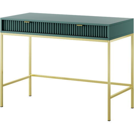 Coiffeuse : 2 tiroirs, labrador, or, 104 × 78 × 50 cm