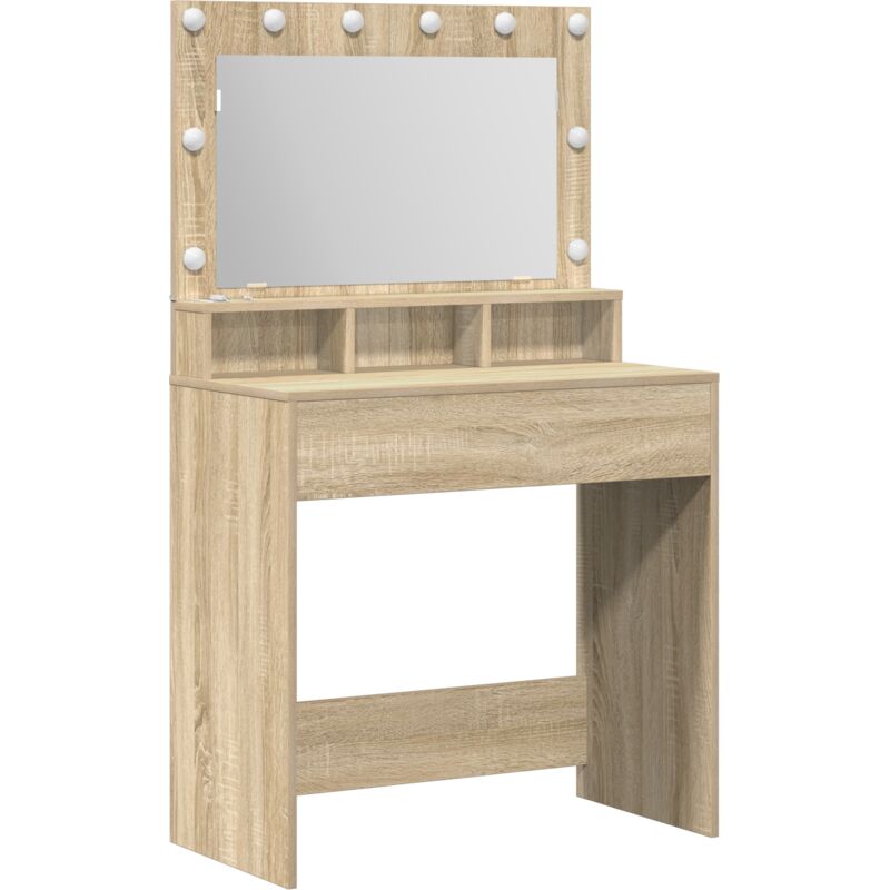Coiffeuse Chêne sonoma 79 x 41 x 135 cm Bois d'ingénierie Vidaxl