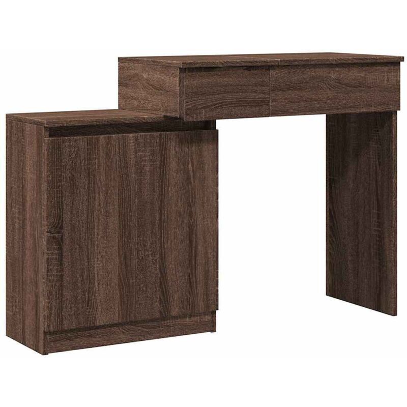 Vidaxl - Coiffeuse avec led chêne marron 115x37x110,5 cm