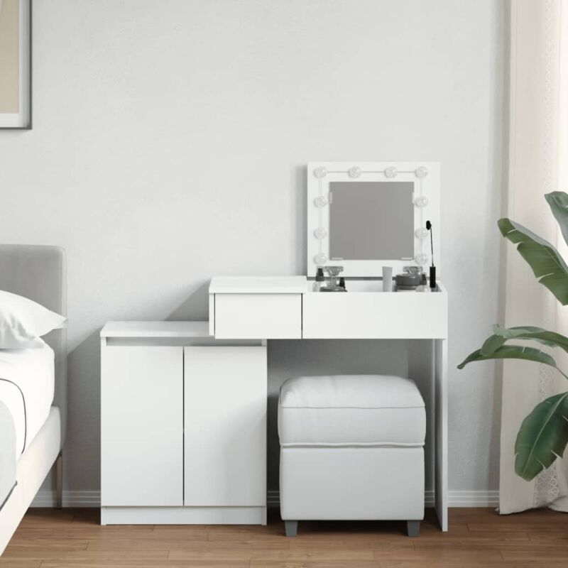 Vidaxl - Coiffeuse avec led blanc 115x37x110,5 cm