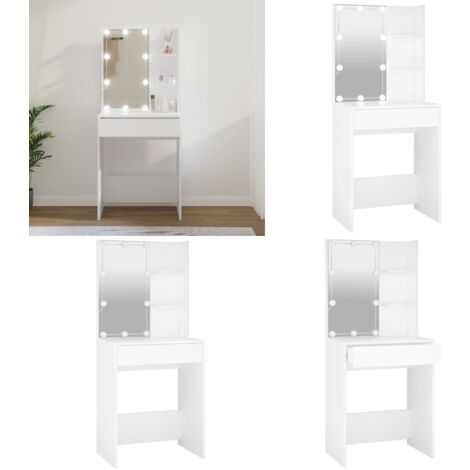 Coiffeuse avec LED Blanc 60x40x140 cm - coiffeuse - coiffeuses - Home & Living