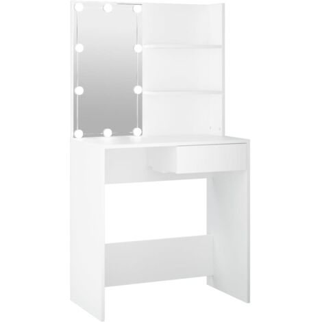 Coiffeuse avec LED Blanc 74,5x40x141