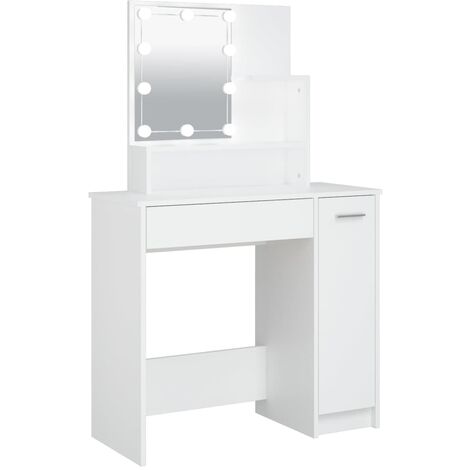 Coiffeuse avec LED Blanc 86,5x35x136