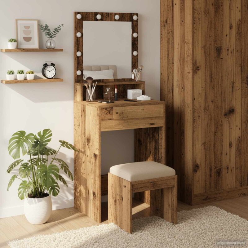Coiffeuse Bois Ancien 50 x 41 x 135 cm Bois d'ingénierie