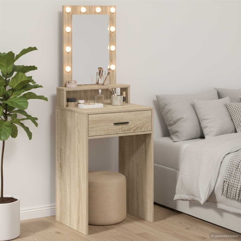 Coiffeuse Chêne 50 x 41 x 135 cm Bois d'ingénierie
