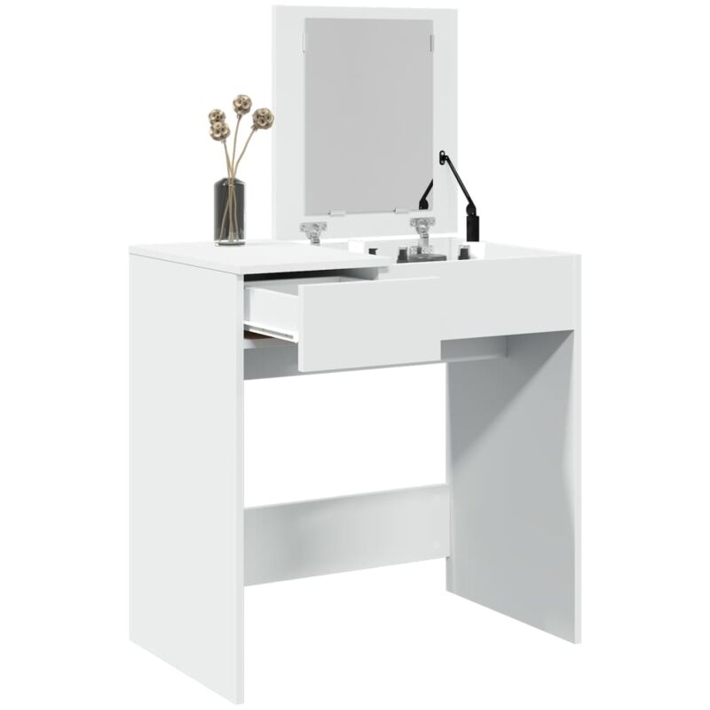 Vidaxl - Coiffeuse avec miroir blanc 73x46,5x120 cm