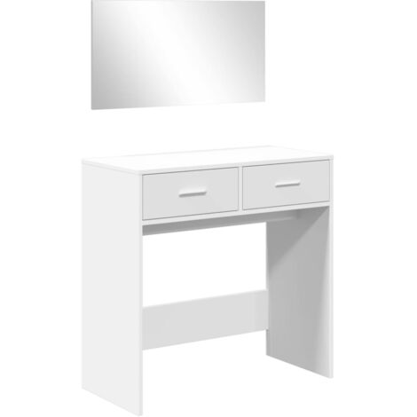 Coiffeuse avec miroir blanc 80x39x80