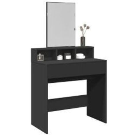 Coiffeuse avec miroir noir 80x41x144,5