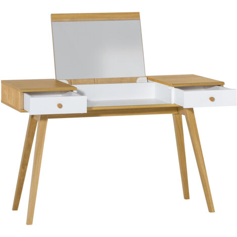 Coiffeuse bureau avec miroir Vox Nature Blanc