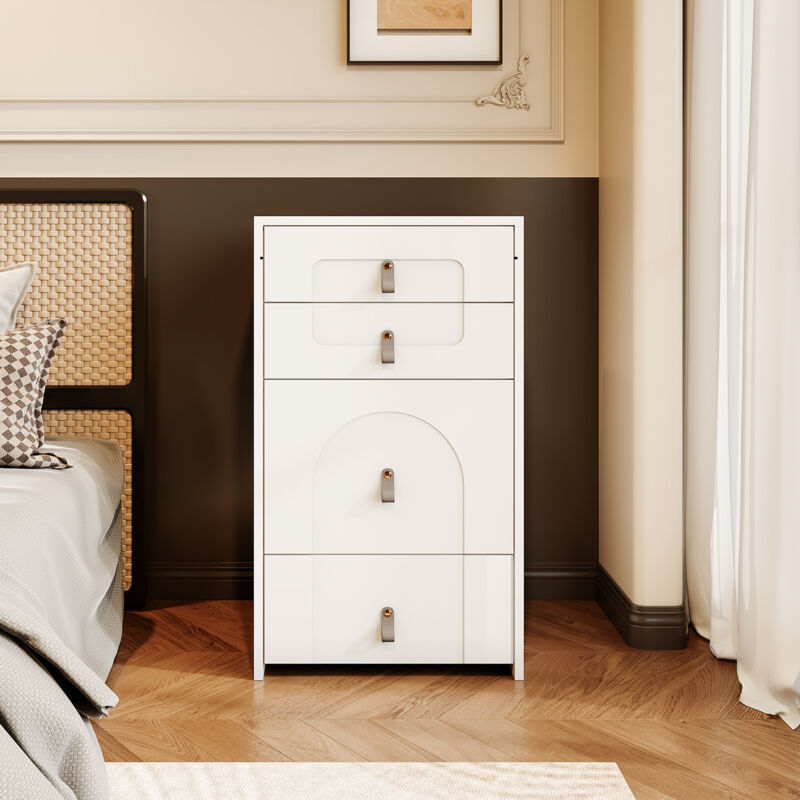 Okwish - Coiffeuse (comprend un tabouret de maquillage), tabouret de rangement multifonctionnel, table de chevet, avec miroir et éclairage led, avec