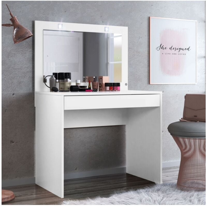 Befara - coiffeuse de maquillage avec tiroir eleanor