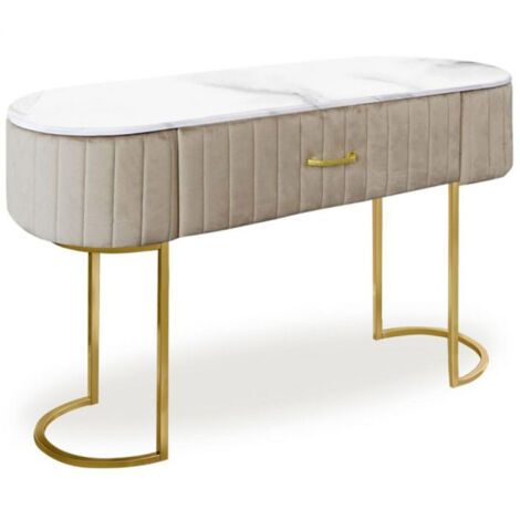 Coiffeuse Design 1 Tiroir "Lomape" 120cm Taupe