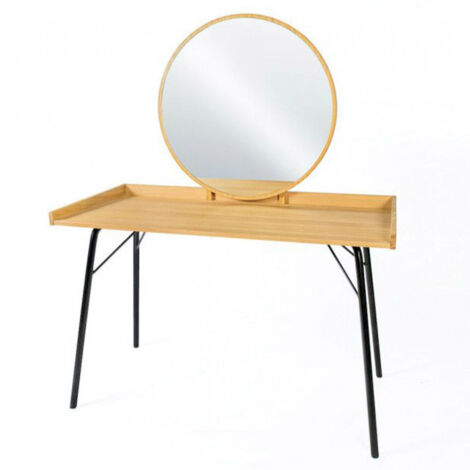Coiffeuse Design en Bois "Rayburn" 115cm Naturel