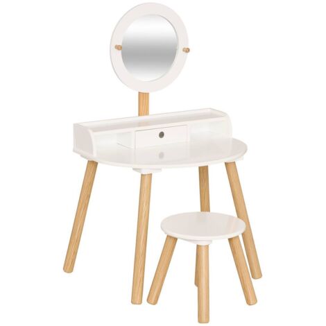 Coiffeuse enfant Bella 89 cm avec tabouret Atmosphera