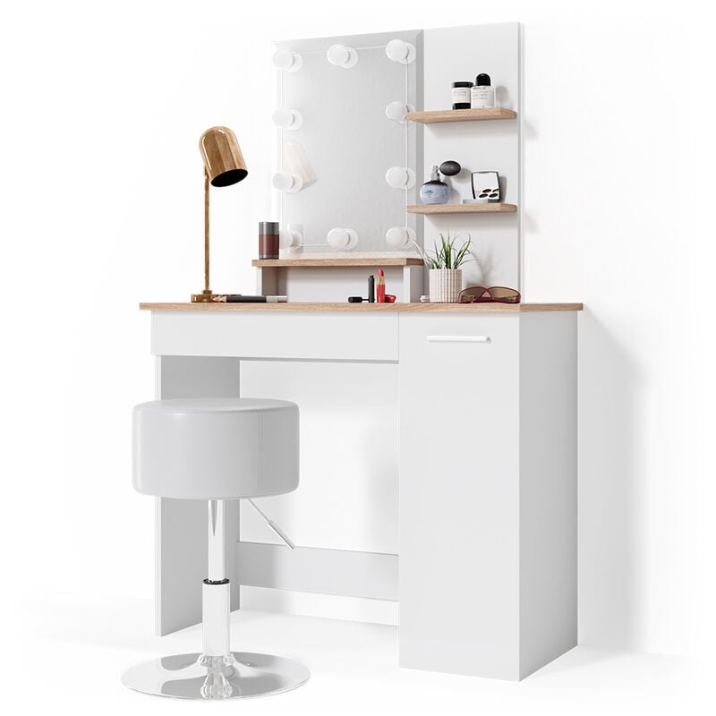 Coiffeuse Julia Vicco table de coiffeuse commode commode coiffeuse blanc/sonoma