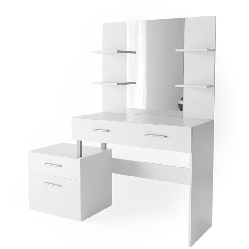 Coiffeuse Maria, Blanc, 132 cm Vicco