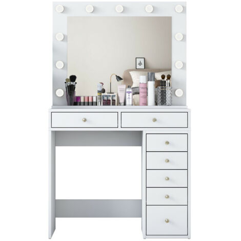 Coiffeuse moderne Beline L90cm Blanc