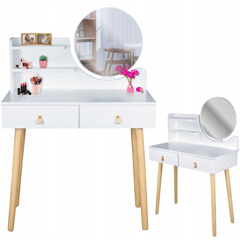 Coiffeuse SCANDI avec miroir, cosmétiques scandinaves