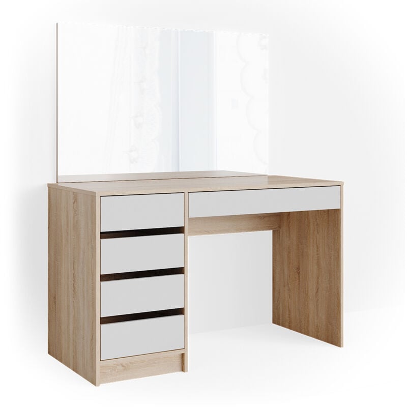 Vicco - Coiffeuse Sherry, Blanc/Sonoma, 120 cm