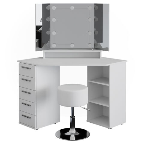 COIFFEUSE TABLE DE toilette Table de maquillage + tabouret Maria blanc VICCO EUR 157,90 - FR