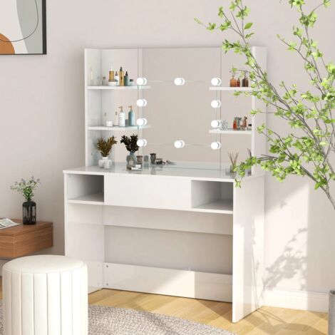 Coiffeuse Table de maquillage 100x40x135 cm MDF 61049