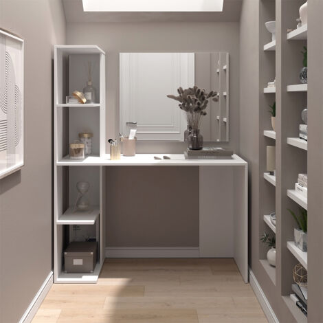 Coiffeuse Tower, Blanc, 122.2 cm avec miroir, Vicco