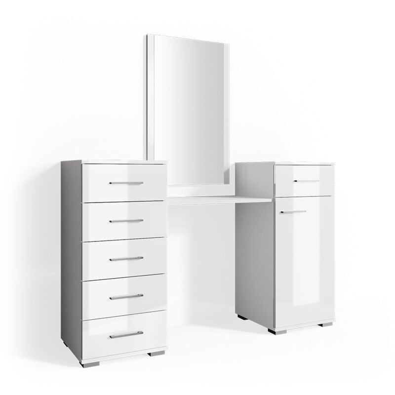 Coiffeuse Zoe, Blanc, 140 cm Vicco