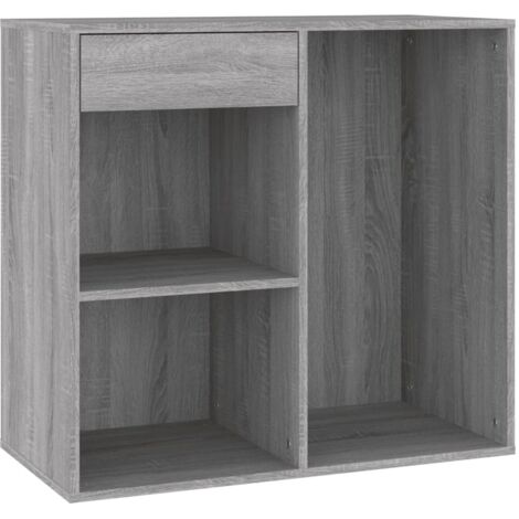 Coiffeuse,Armoire à cosmétiques,Étagère à cosmétiques Sonoma gris 80x40x75 cm Bois d'ingénierie -49334