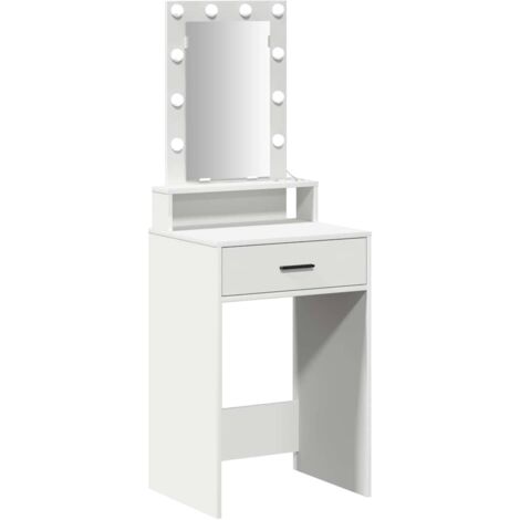 Coiffeuse，Table de Maquillage avec lumière LED Blanche 50x41x140 cm CFW329773
