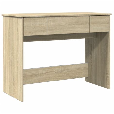 Coiffeuse,Table de maquillage avec miroir chêne sonoma 100x45x76 cm CFW195988