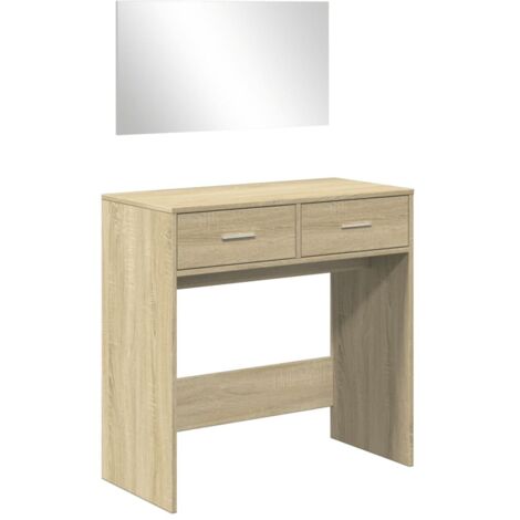 Coiffeuse,Table de maquillage avec miroir chêne sonoma 80x39x80 cm CFW644781