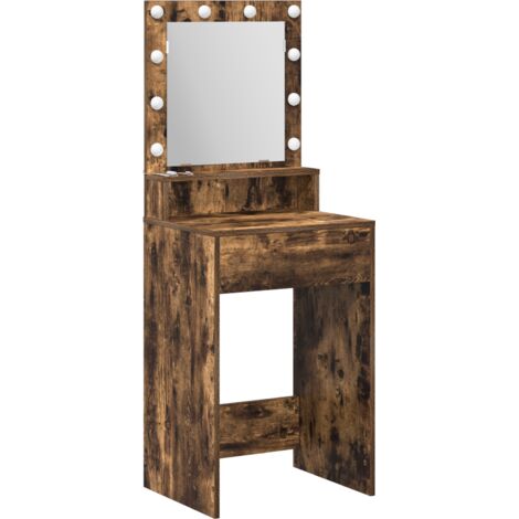 Coiffeuse，Table de maquillage Chêne fumé 50 x 41 x 135 cm Bois d'ingénierie CFW874106