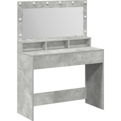 Coiffeuse,Table de maquillage Gris béton 100 x 41 x 135 cm Bois d'ingénierie CFW591471