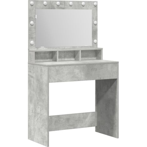 Coiffeuse,Table de maquillage Gris béton 79 x 41 x 135 cm Bois d'ingénierie CFW574798