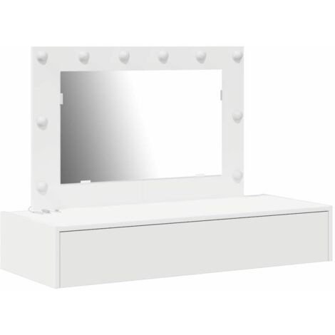 Coiffeuse，Table de Maquillage Murale avec Lumières LED Blanches CFW533754