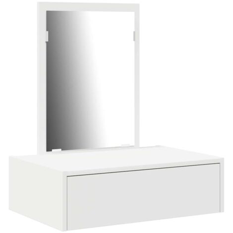 Coiffeuse,Table de Maquillage murale Blanche 60x40x70 cm CFW172114