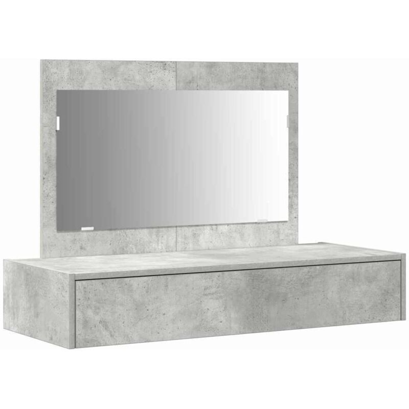 Coiffeuse，Table de Maquillage murale Gris béton 100 x 40 x 70 cm CFW273587