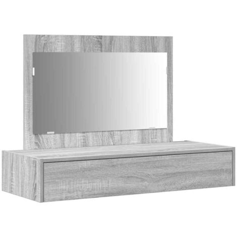 Coiffeuse,Table de Maquillage Murale Gris Sonoma 100x40x70 cm CFW397852