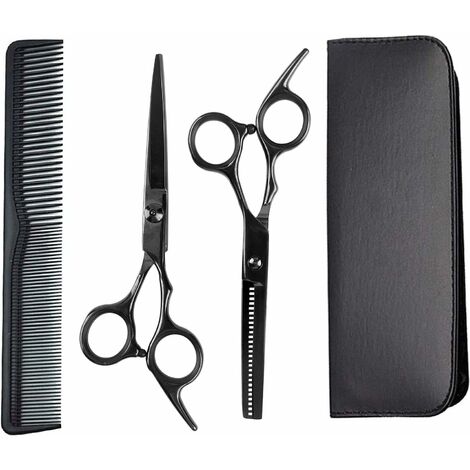 Coiffure Professionnels, 3 PCS Set de Ciseaux Coiffure Professionnel Ciseaux de Coiffeur Amincissants Coupe de Cheveux Ciseaux, kueatily