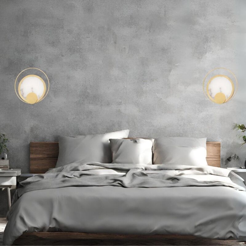 Coil Applique Murale Led Laiton, Albâtre Espagnol, 2700K