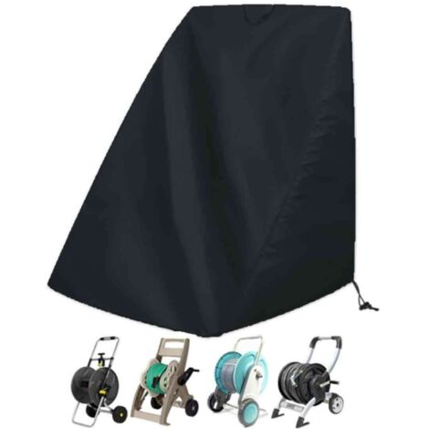 Coiler Cover - 210D Polyester - Waterproof Garden Hose Reel Protective Cover - Fits Free-Standing Rolling Hose Carts - 66 x 63 x 88 cm - 1 Piece