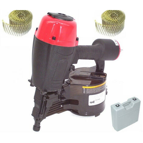 Coilnagler 90 incl 500 Nägel Druckluftnagler 55420 Druckluft Nagelgerät 50-90 mm