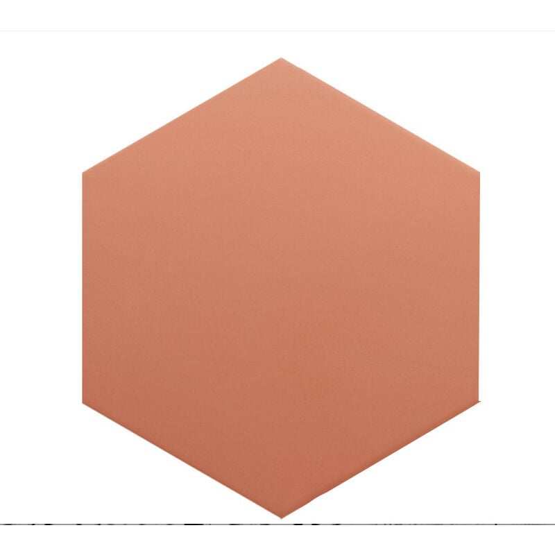 Carrelage sol / mur hexagonal uni terracotta 17,5x20 cm COIMBRA WARM SIENA 30637 (vendu par boite de 0,71m2)