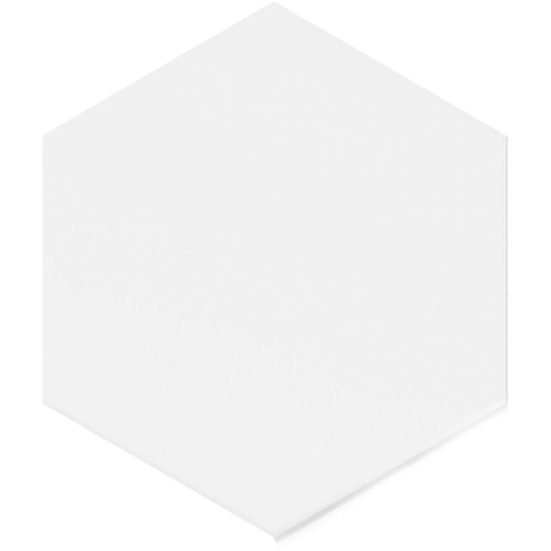 Carrelage sol / mur hexagonal uni blanc 17,5x20 cm coimbra white 30631 (vendu par boite de 0,71m2)